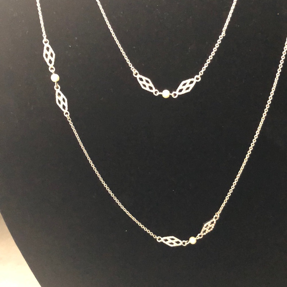 Ralph Lauren beaded long chain necklace